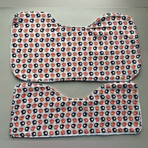 Handmade football helmet Burp cloth set